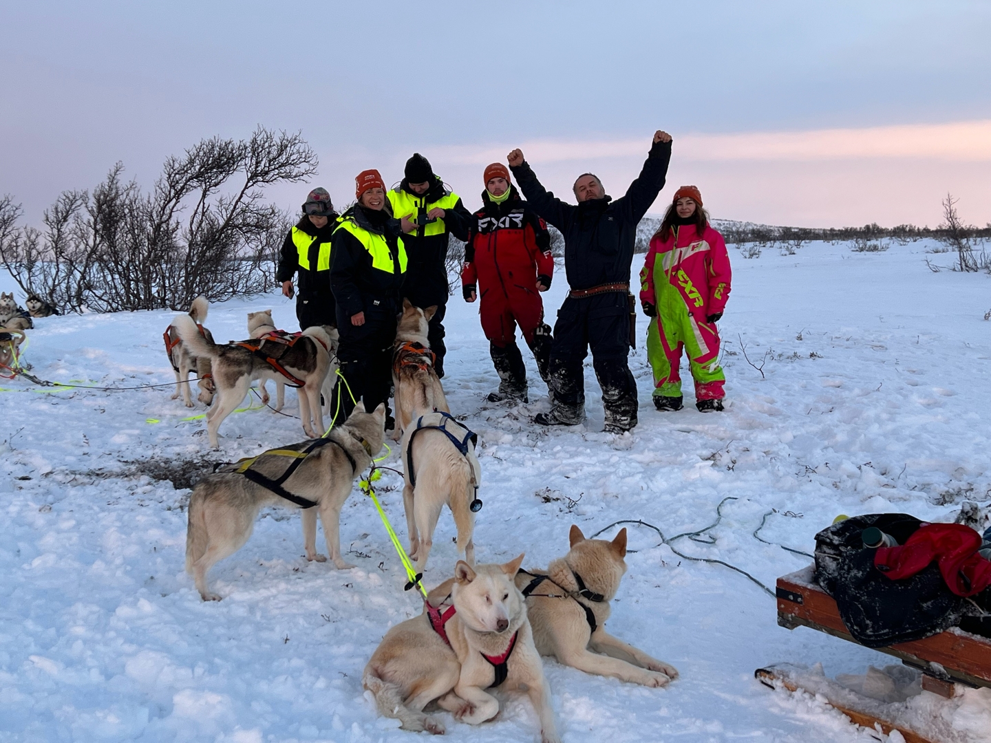 Dog sledding adventure in Finnmark
