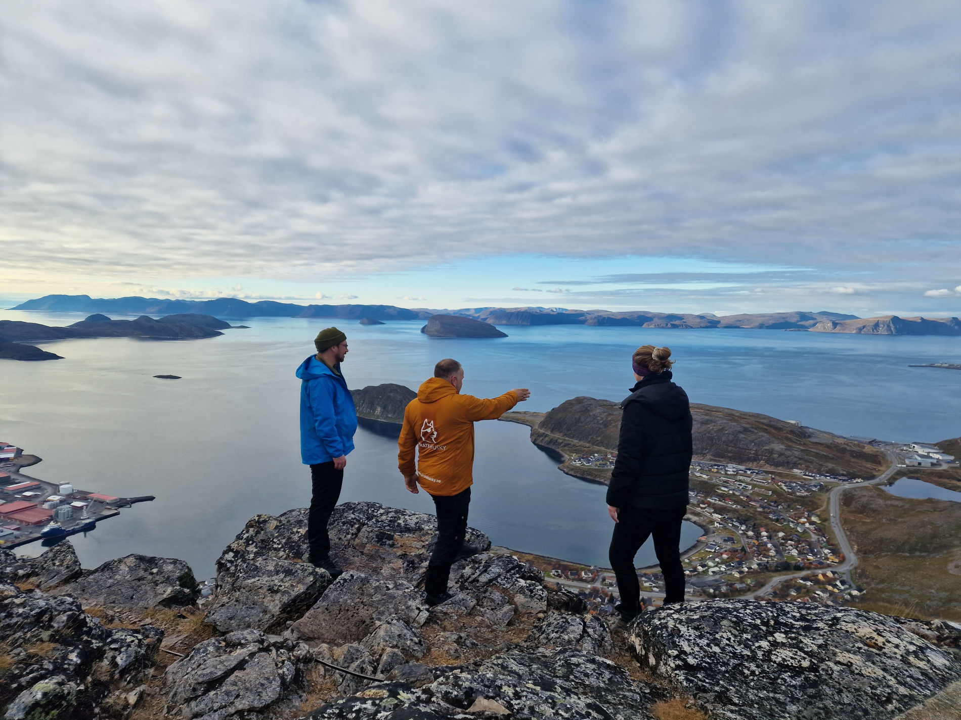 Our huskies and family at the kennel