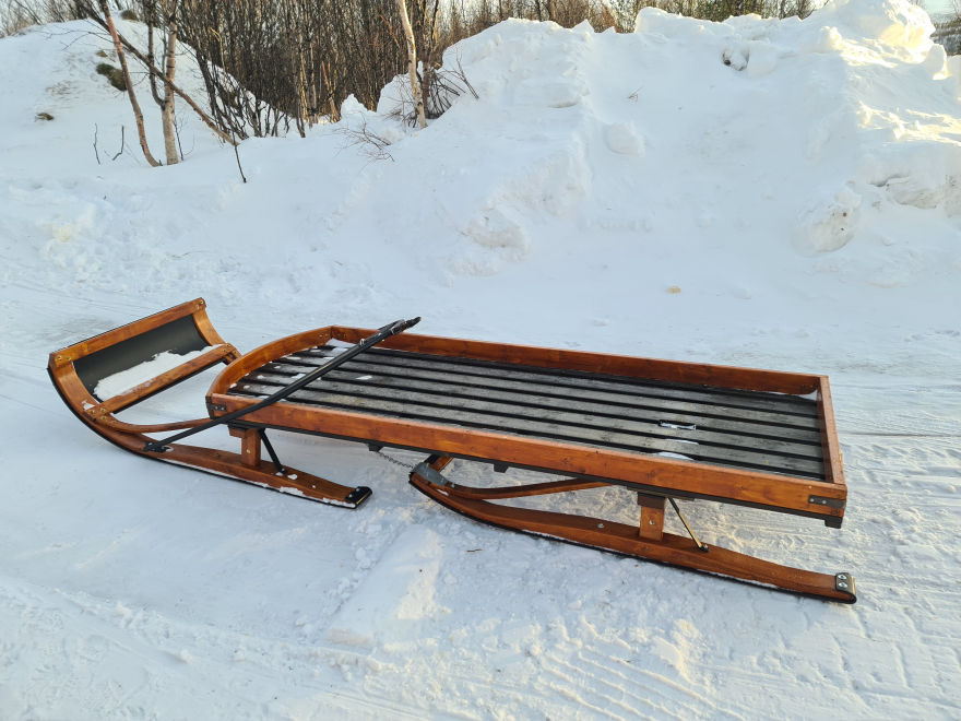 Rekka slede i verkstedet